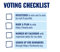 votersquad vote checklist how to vote voting plan Sticker