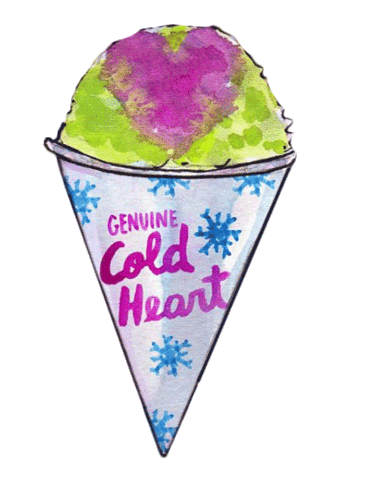 deepfriedfreckles cold snow cone cold heart deepfriedfreckles Sticker