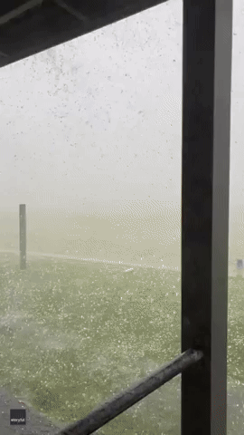 Severe Storm Brings Rainy Chaos to Australian Football Practice