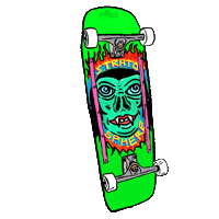 Skateboarding Vampire Sticker