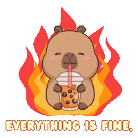 Happy On Fire Sticker