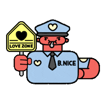 officerbnice love heart nice police Sticker