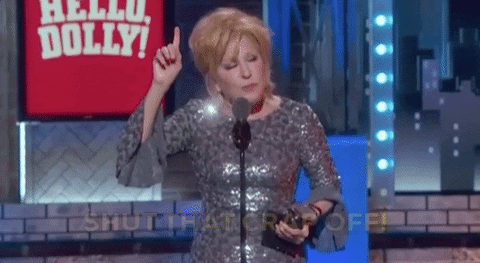 Shut It Off Bette Midler GIF by Tony Awards