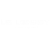 Lelobby logo lobby lelobby logo blanc Sticker