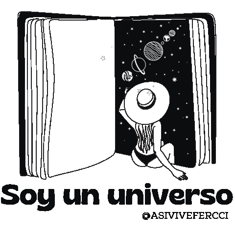 Universo Sticker by Así vive Fercci