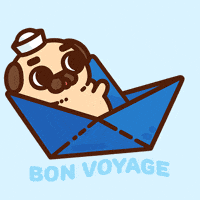 Bon Voyage Sailing GIF by Puglie Pug