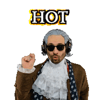 Flaming Red Hot Sticker