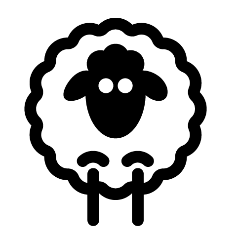 sheep laughing Sticker by 43einhalb