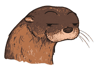 Otter Nutria Sticker