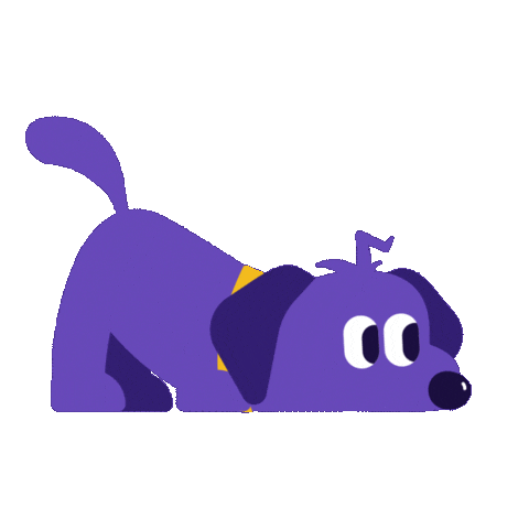 Walk15 giphyupload dog sniffing purple dog Sticker