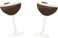 Espresso Martini Ski Sticker by Apres Hours
