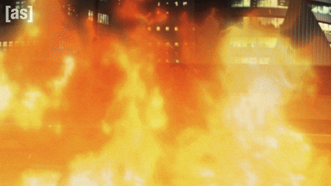 Fire Jumping GIF by Adult Swim