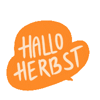 Bookishtaurus hello fall orange autumn Sticker