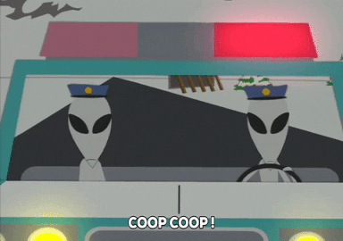aliens driving GIF by South Park 