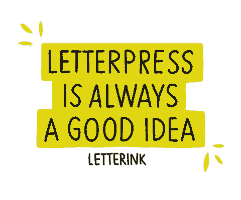 letterink giphyupload good always letterpress Sticker
