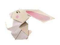 Rabbit Aurelio Sticker by origamiteca