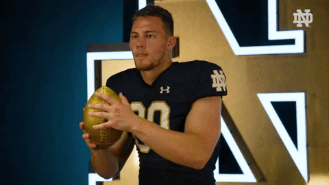 Notre Dame Wink GIF by Notre Dame Fighting Irish