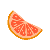 BrunchBuddy fruit citrus grapefruit fruit slice Sticker