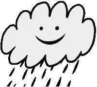 Raining Il Pleut Sticker by Ruppert Tellac