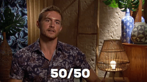 50 50 Abc GIF by The Bachelor