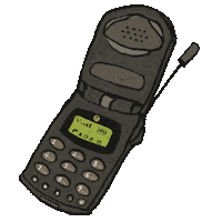 Mobile Phone Hello Sticker