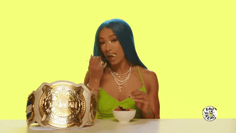 Sasha Banks GIF by First We Feast
