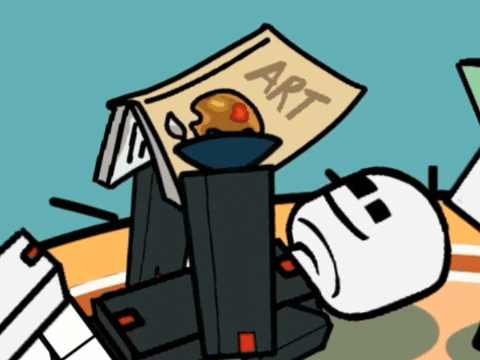 Tired Art GIF by Stikbot