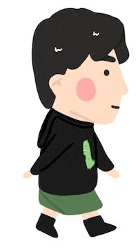 Lets Go Walking Sticker by Patricia Tjandra