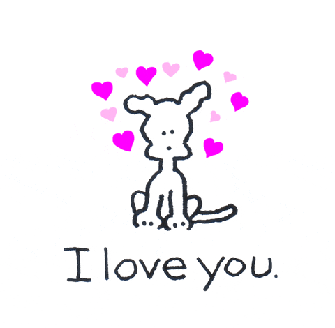 I Love You Hearts GIF by Chippy the Dog