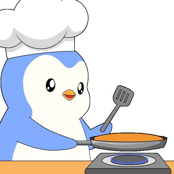 Penguin Cooking Sticker by Pudgy Penguins