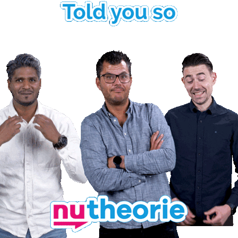 Happy Told You So Sticker by Nutheorie