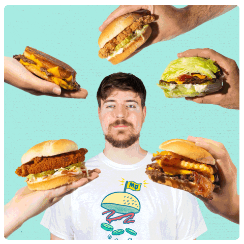 Hungry Mr Beast GIF by MrBeast Burger