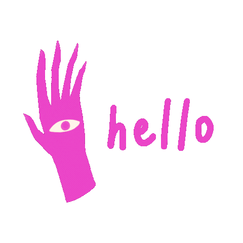 Pink Hello Sticker