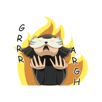 nindypo cat girl cartoon angry Sticker