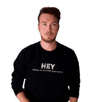 heytommey giphyupload hey social media thinking Sticker