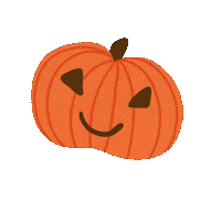 ClapotisSauvage smile halloween fall pumpkin Sticker