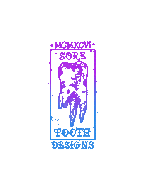SoreToothDesigns tooth canaan sore tooth soretoothcom Sticker