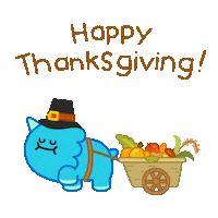 Happy Thanksgiving Day Sticker by DINOSALLY