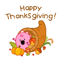 Happy Thanksgiving Day Sticker by DINOSALLY