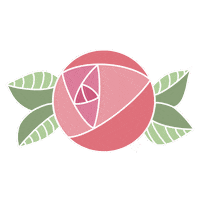 Pink Flower Sticker by Gina M.