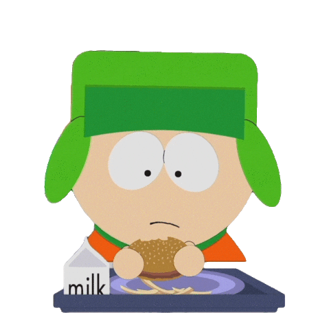 Kyle Broflovski Eating Sticker by South Park