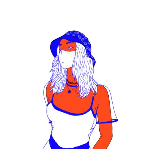 Trisha1998 art fashion rainbow style Sticker