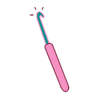 hook knitting Sticker