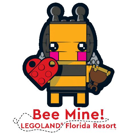 Valentines Day Lego Sticker by Peppa Pig Theme Park - Florida