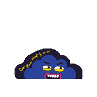 Black_Owl_Design rain cloud lightning designer Sticker