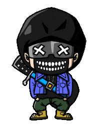 Mask Kick Sticker by yu-san