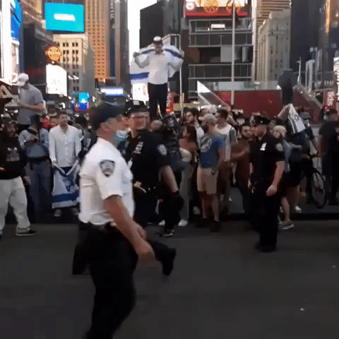Pro-Palestine and Pro-Israel Protesters Clash in Times Square