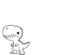 dinosaur dino Sticker by Alena Geyzer