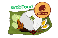 Nasi Lemak Food Sticker by GrabFoodMY