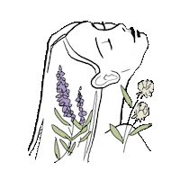 Girl Flowing Sticker by Colin